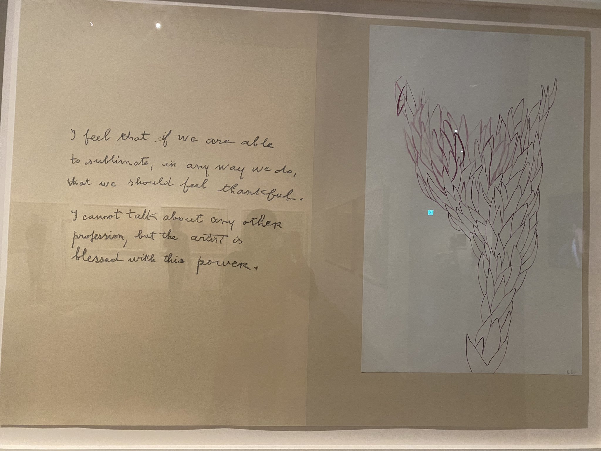 "I feel that if we are able to sublimate, in any way we do, that we should feel thankful. I cannot talk about any other profession, but the artist is blessed with this power."