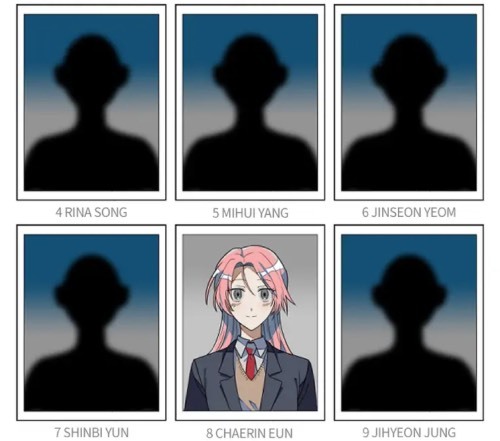 Surviving Romance screencap of the class roster in surviving romance